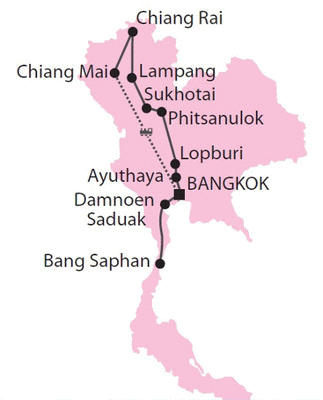 Circuit Des Capitales du Siam à Bang Saphan bangkok Thailande