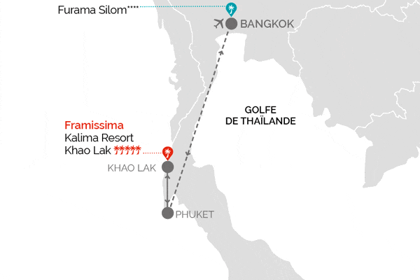 Combiné hôtels Immersion by Fram Pullman G Bangkok et plage de Khao Lak au Framissima Premium Kalima - Vente Flash bangkok Thailande