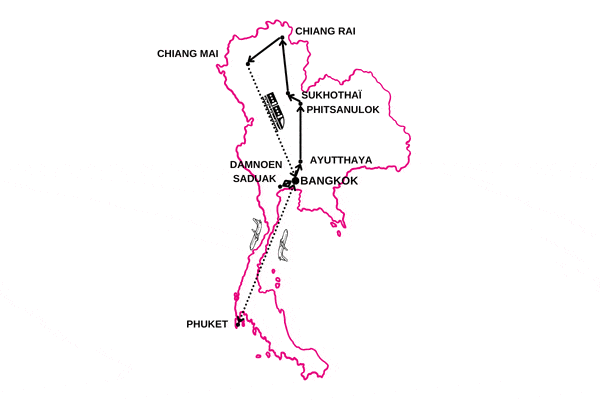 Combiné circuit et hôtel Trésors de Thaïlande et Phuket bangkok Thailande