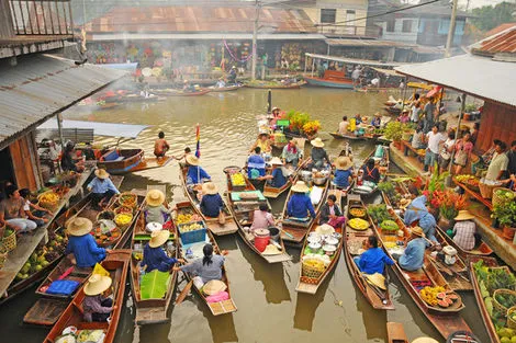 Marché flottant des Klongs