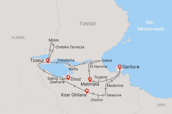 Circuit Sensations dans le sud tunisien en 4x4 djerba Tunisie