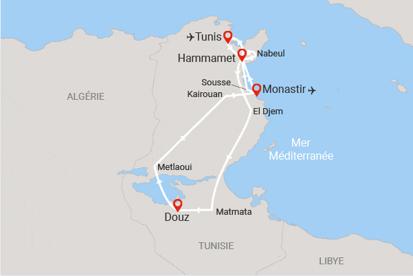 Circuit Trésors de Tunisie monastir Tunisie