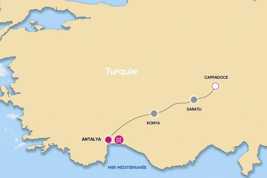 Circuit Côte Méditerranéenne et Cappadoce antalya Turquie