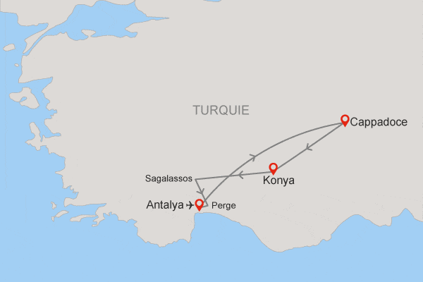 Circuit De la Cappadoce à la Côte Turquoise antalya Turquie