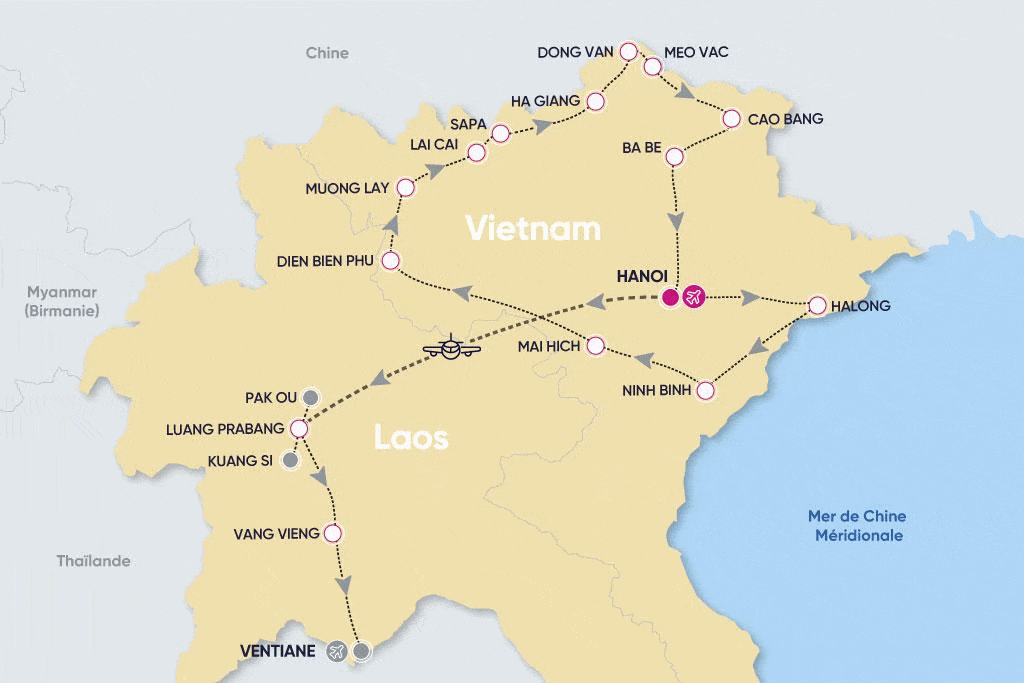 Circuit Beauté du Nord Vietnam & Laos hanoi Vietnam