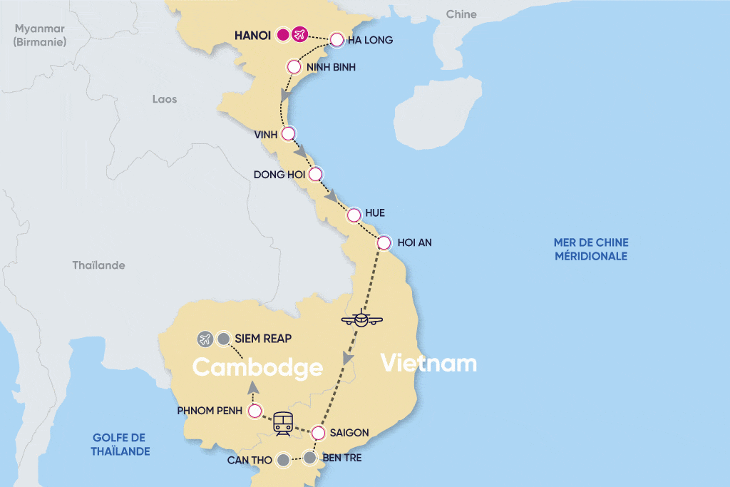 Circuit Découverte du Vietnam & temples d'Angkor hanoi Vietnam