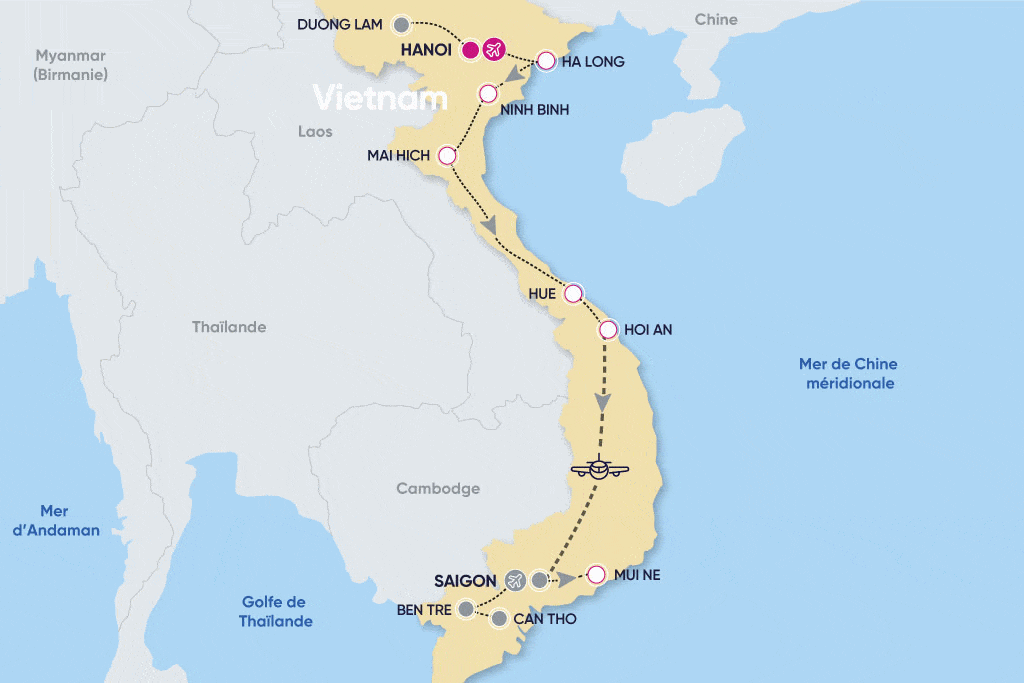 Circuit Immersion Authentique du Nord au Sud & Plage hanoi Vietnam