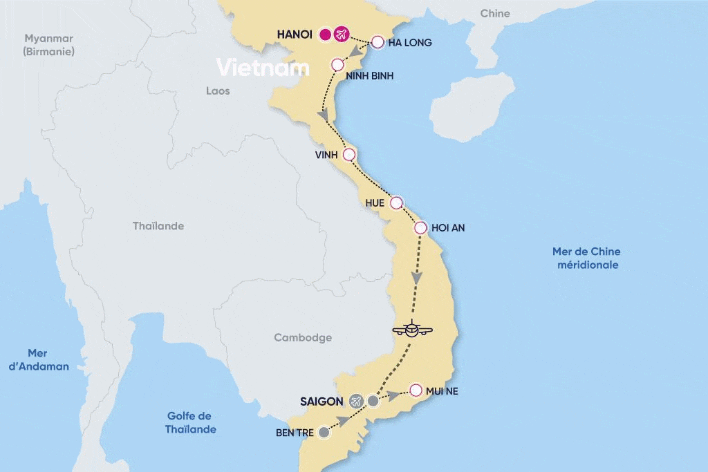 Circuit Incontournables du Nord au Sud Vietnam & plage 14 nuits hanoi Vietnam