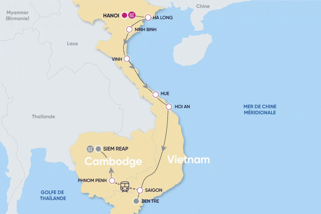 Circuit Incontournables du Nord au Sud Vietnam & Temples d'Angkor 4 & hanoi Vietnam