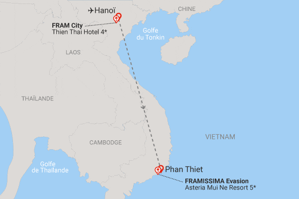 Combiné hôtels Combiné Thien Thai Hotel 4* Fram City Hanoi & Framissima Évasion Asteria Mui Ne hanoi Vietnam