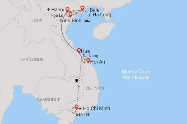 Circuit Des merveilles d'Halong aux rives du Mékong hanoi Vietnam