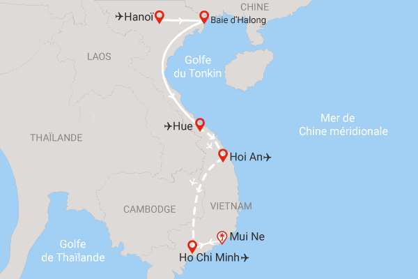 Combiné circuit et hôtel Merveilleux Vietnam en privatif et plage de Mui Ne hanoi Vietnam