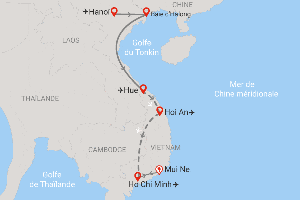 Combiné circuit et hôtel Merveilleux Vietnam en privatif et plage de Mui Ne hanoi Vietnam