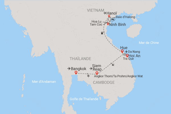 Circuit Périple en Asie du sud-est, d'Hanoi à Bangkok  hanoi Vietnam