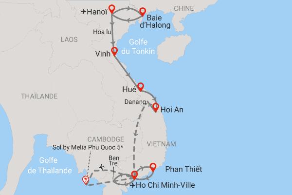 Combiné circuit et hôtel Vietnam Légendaire et extension 5 nuits au Mélia Phu Quoc Hanoi Vietnam