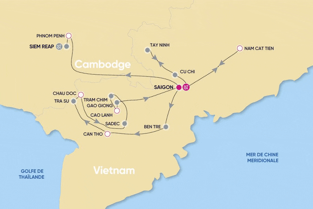 Circuit Fascinant Mékong & Temples d'Angkor hochiminh Vietnam