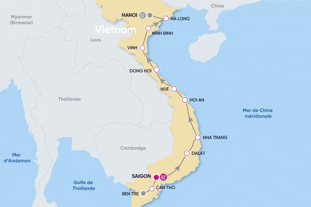 Circuit Route Mandarine hochiminh Vietnam