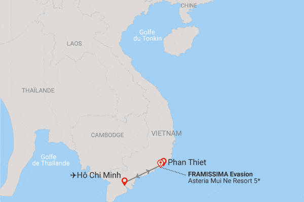 Combiné hôtels Combiné pré séjour 2 nuits à Ho-Chi-Minh-Ville & Framissima Évasion Asteria Mui Ne Resort hochiminh Vietnam