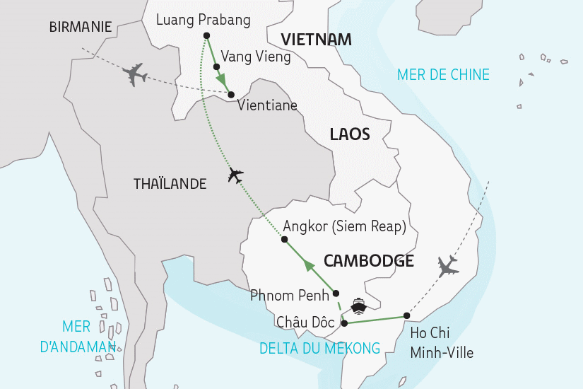 Circuit Le Cambodge et le Laos hochiminh Vietnam